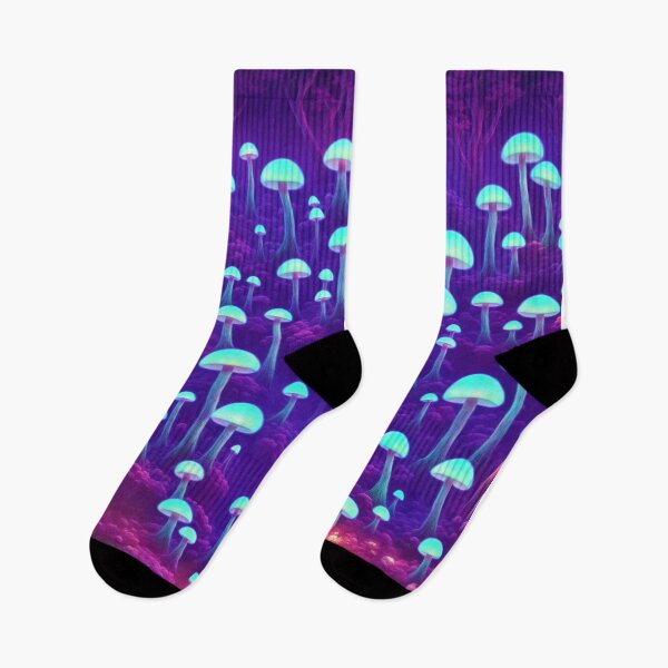 Item preview, A pink and purple alien forest with huge glowing mushrooms designed and sold by BrachiaST.