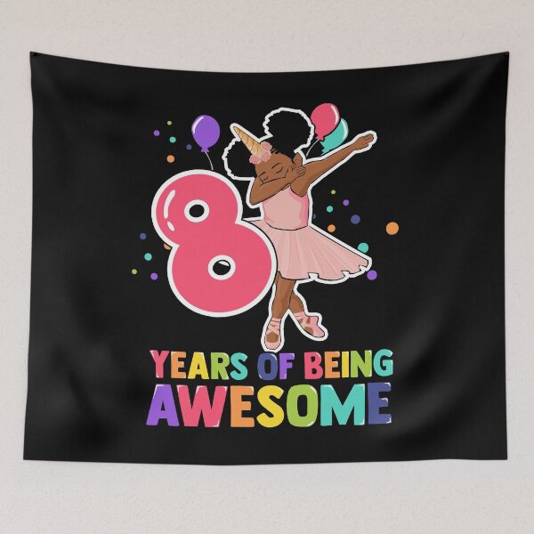Item preview, 8th Birthday Dabbing Unicorn Girl 8 Years Old BDay designed and sold by QueenOfPrint.