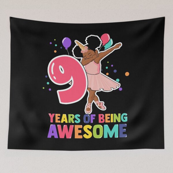 Item preview, 9th Birthday Dabbing Unicorn Girl 9 Years Old BDay designed and sold by QueenOfPrint.