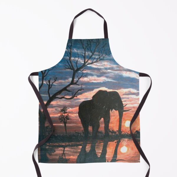 Item preview, ELEPHANTS MEET AT THE WATER HOLE designed and sold by Mackenzie Moulton International Artist .
