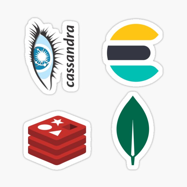 Item preview, ★ Apache Cassandra, Elasticsearch, Redis, MongoDB - 4x Sticker Combo Pack designed and sold by Geekvana ⧉.