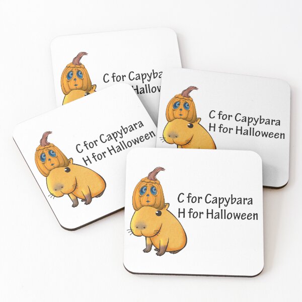 Item preview, C for Capybara H for Halloween - Halloween Capybara designed and sold by LashCreations.