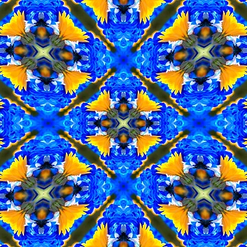 Artwork thumbnail, Yellow Marigold Pattern by Patternflower