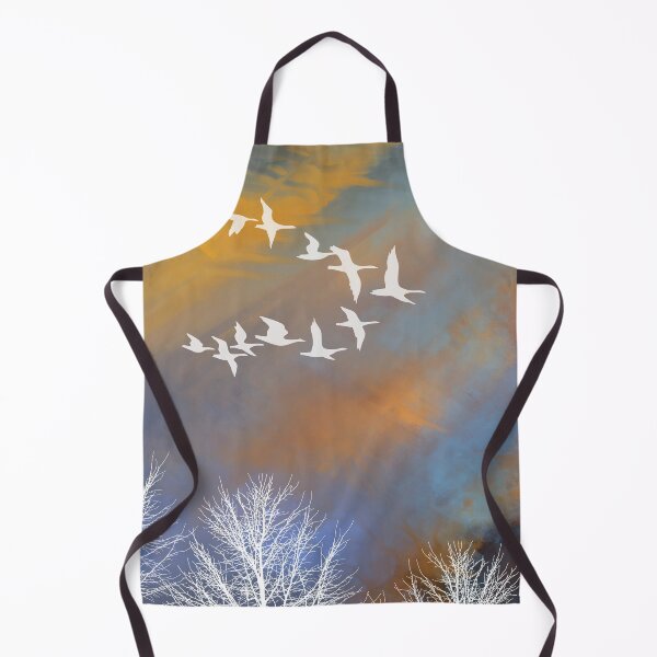 Item preview, Burning Sky 4 - Dusk Sunset with flying Geese & trees - Throw Pillows & Prints.  designed and sold by ScatterHub.