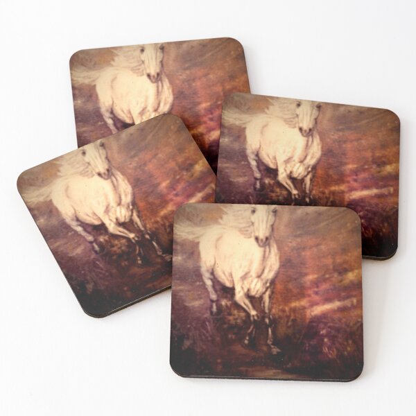 Item preview, WHITE STALLI9N GALLOPING TOWA4DS ME designed and sold by Mackenzie Moulton International Artist .