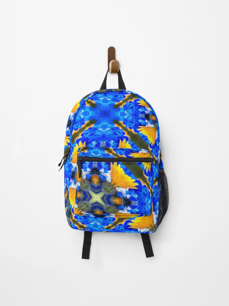 Thumbnail 1 of 3, Backpack, Yellow Marigold Pattern designed and sold by Patternflower.
