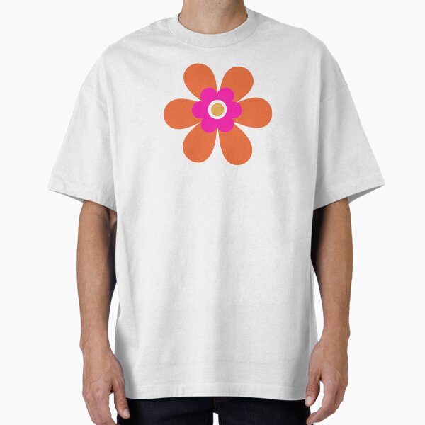 Item preview, Vibrant orange retro 70s block graphic flower power. Caroline Laursen original.  designed and sold by Caroline Laursen.