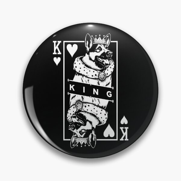 Item preview, German Shepherd King Of Hearts Dog Playing Card Pop Art designed and sold by GrandeDuc.