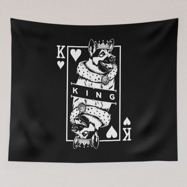 Item preview, German Shepherd King Of Hearts Dog Playing Card Pop Art designed and sold by GrandeDuc.