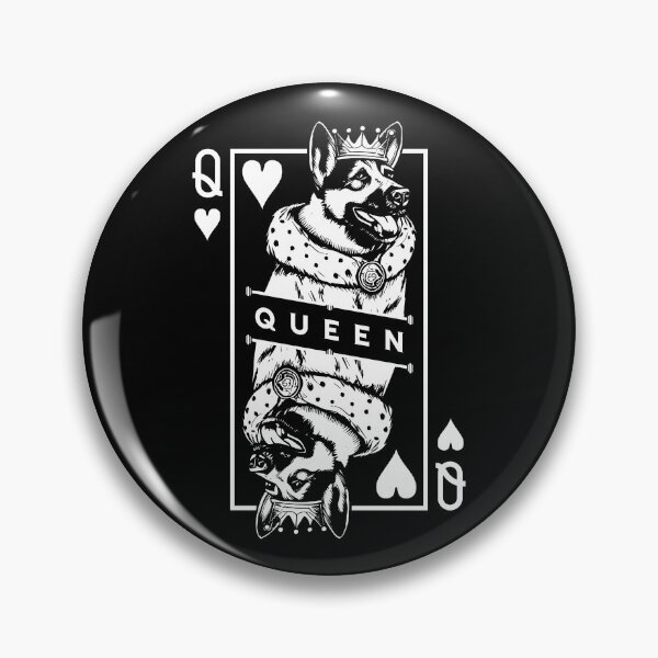 Item preview, German Shepherd Queen Of Hearts Dog Playing Card Pop Art designed and sold by GrandeDuc.