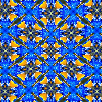 Artwork thumbnail, Yellow Marigold Pattern by Patternflower
