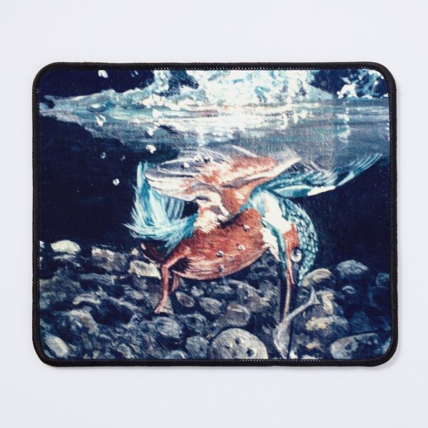 Item preview, THE KINGFISHER CAPTURED IN MOTION, GETTING A MINO IN A STREAM designed and sold by Mackenzie Moulton International Artist .