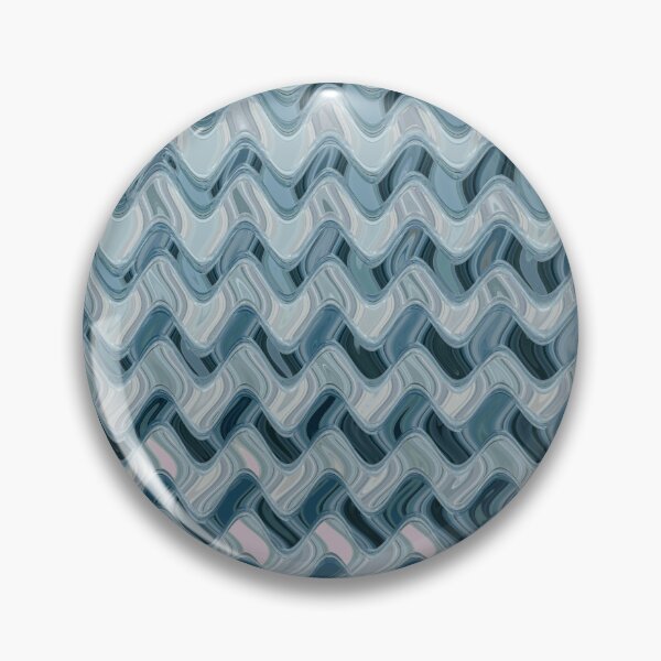 Item preview, Abstract Ocean Waves Wavy Lines Cyan Gray and Dusty Blue Coastal Style Décor designed and sold by Beachy.