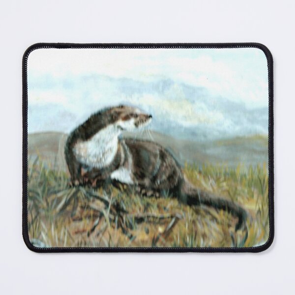 Item preview, AN OTTER ON A RIVER BANK IN DEVON UK designed and sold by Mackenzie Moulton International Artist .