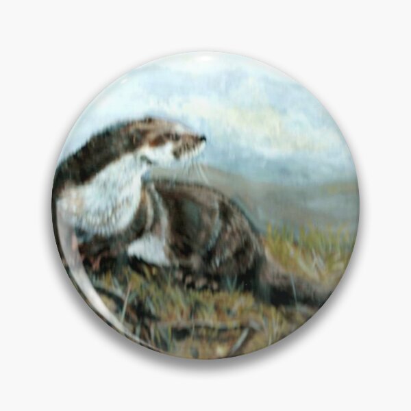 Item preview, AN OTTER ON A RIVER BANK IN DEVON UK designed and sold by Mackenzie Moulton International Artist .