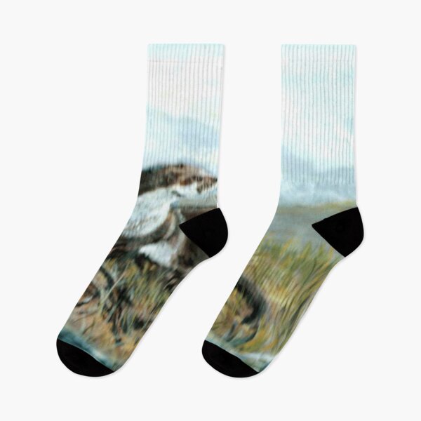 Item preview, AN OTTER ON A RIVER BANK IN DEVON UK designed and sold by Mackenzie Moulton International Artist .
