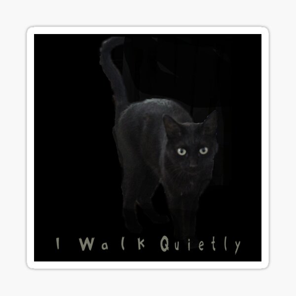 I Walk Quietly Sticker