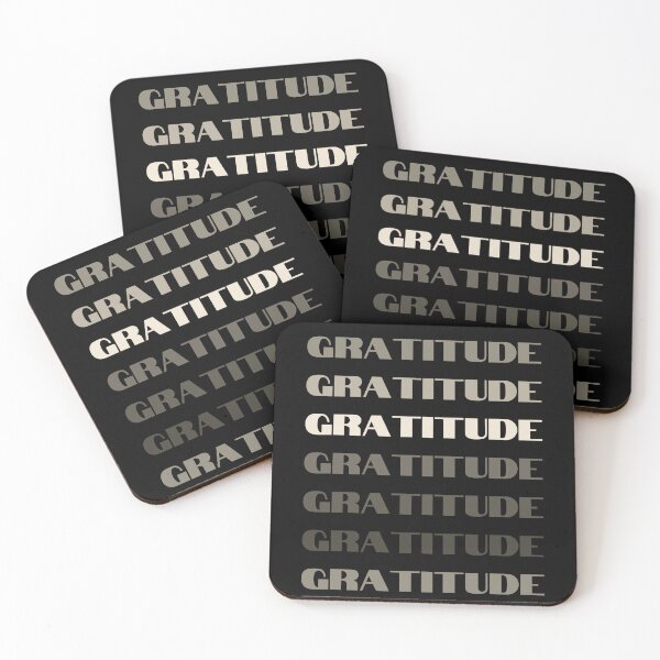 Item preview, Gratitude Brown Repeating Gradient Word designed and sold by NinniSilver.