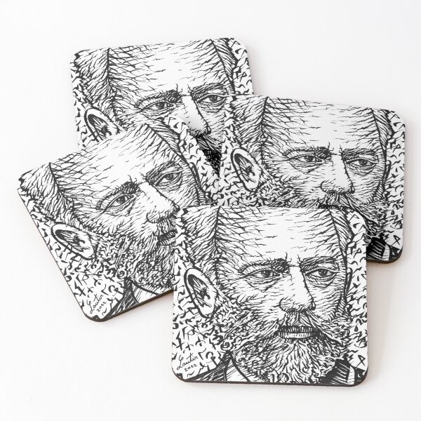 Item preview, PYOTR ILYICH TCHAIKOVSKY ink portrait .1 designed and sold by lautir.
