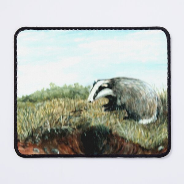 Item preview, BADGER IN A DEVON FIELD designed and sold by Mackenzie Moulton International Artist .