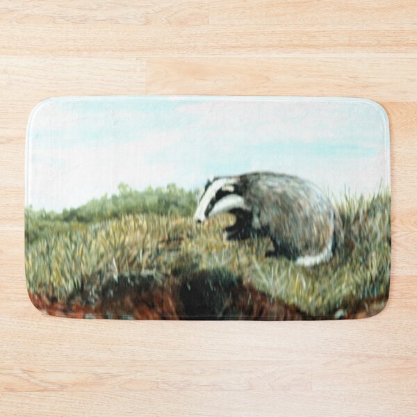 Item preview, BADGER IN A DEVON FIELD designed and sold by Mackenzie Moulton International Artist .