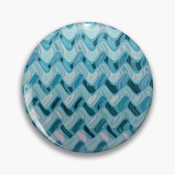 Item preview, Abstract Ocean Waves Wavy Lines Teal and Pale Turquoise Coastal Style Décor designed and sold by Beachy.