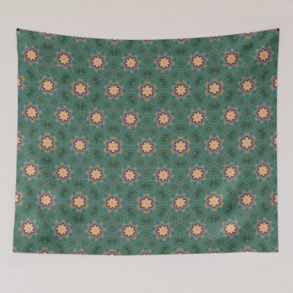 Item preview, Patrón de mandala de flores de estrella dorada designed and sold by DiscoGypsyFish.