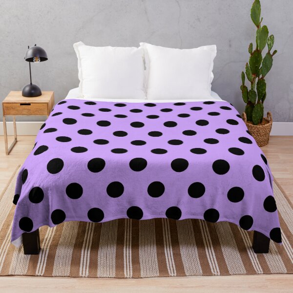 Item preview, Black and Lilac Polka Dots designed and sold by patterniastudio.