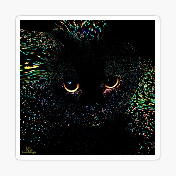 Glowing Cat | Kitten in the Dark Sticker