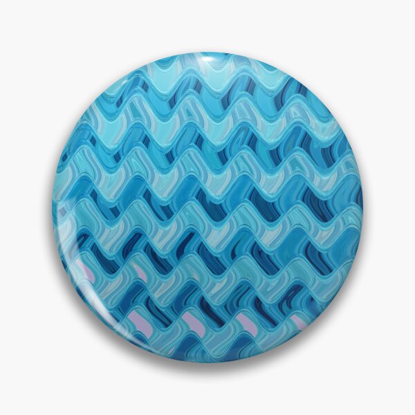 Item preview, Abstract Ocean Waves Wavy Lines Turquoise and Blue Coastal Style Décor designed and sold by Beachy.