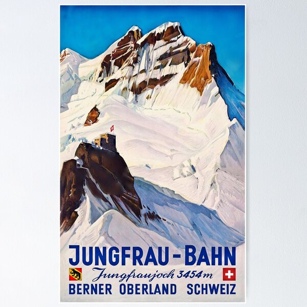Item preview, "Switzerland: 2022/today Bernese Oberland - Jungfraujoch, Jungfraubahn winter advertising ... designed and sold by MOUNTAINS on FIRE.