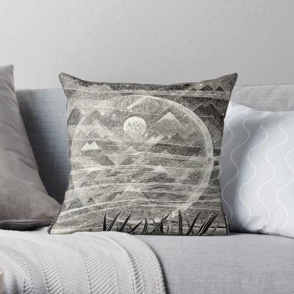 Mountains of the Moon Throw Pillow