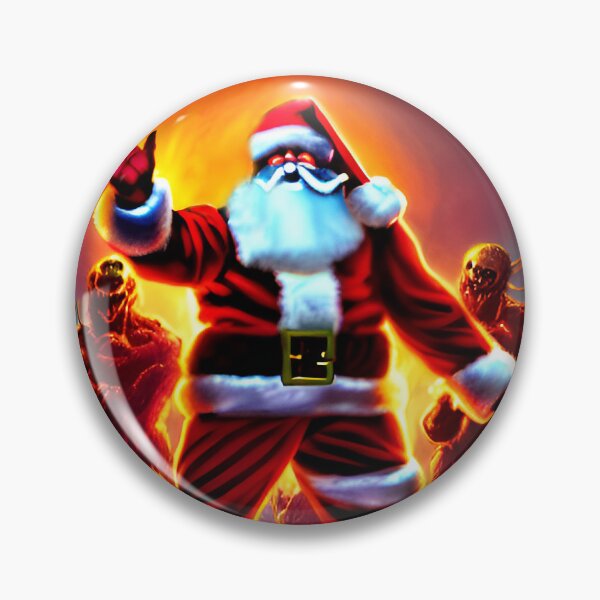 Item preview, Santa claus fighting monsters designed and sold by DopeDesign111.