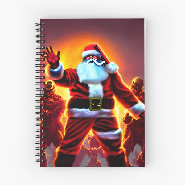 Item preview, Santa claus fighting monsters designed and sold by DopeDesign111.