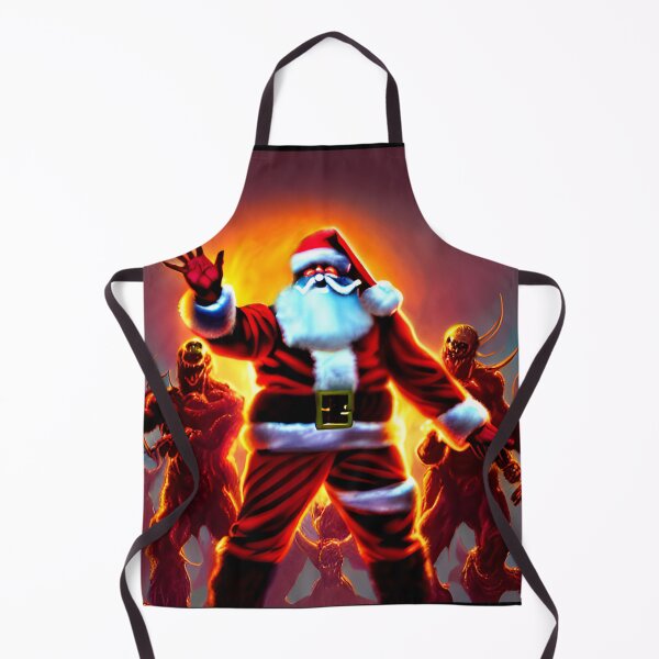 Item preview, Santa claus fighting monsters designed and sold by DopeDesign111.