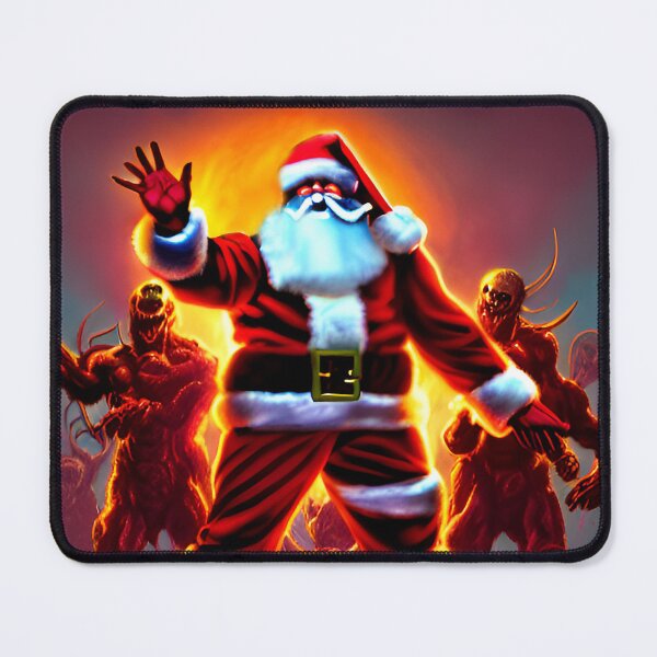 Item preview, Santa claus fighting monsters designed and sold by DopeDesign111.