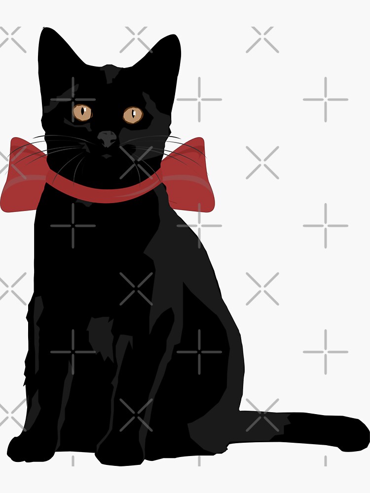 Black cat red on sale collar