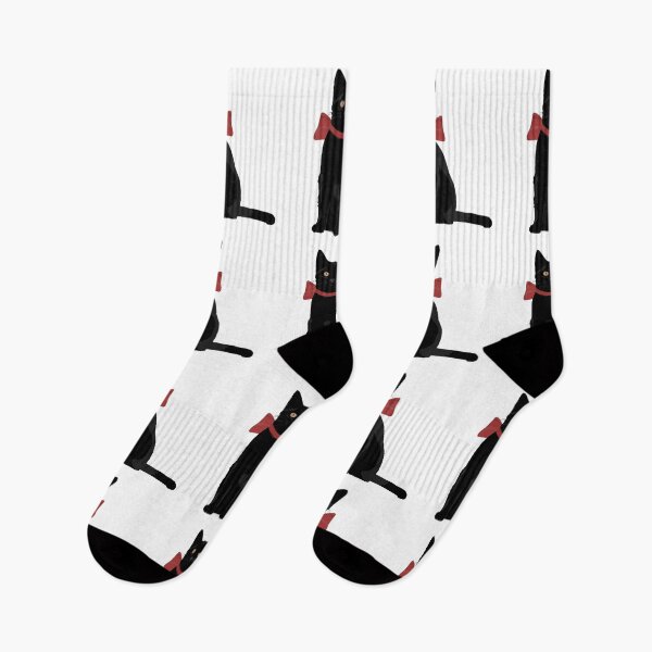 Item preview, Black Cat with Red Bow designed and sold by bluhak.