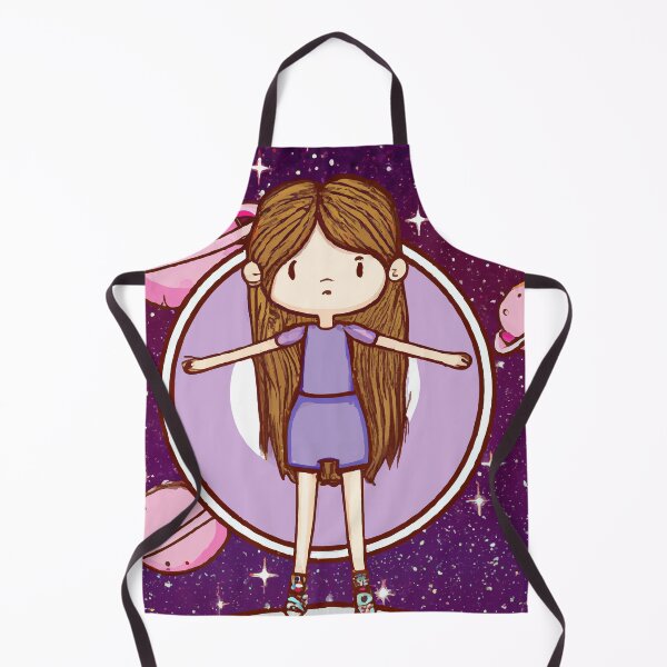 Item preview, Cute woman floating in space. He is flying among the stars. designed and sold by yunuzdemirtas.