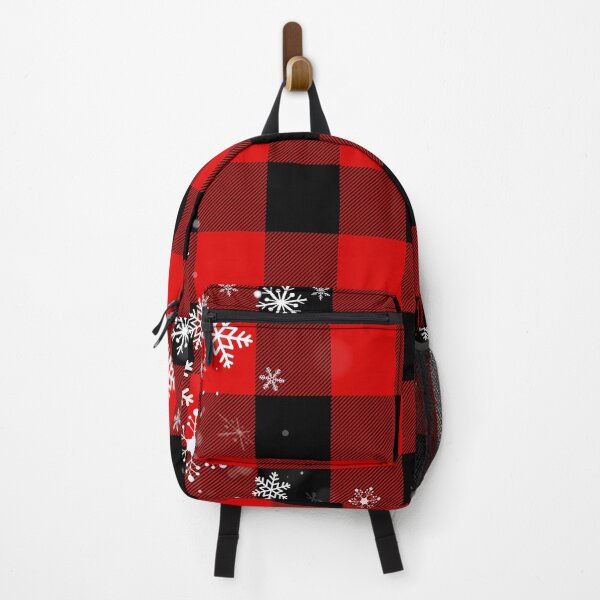 Item preview, Snowflakes Border Buffalo Plaid Pattern designed and sold by Lyssarien.