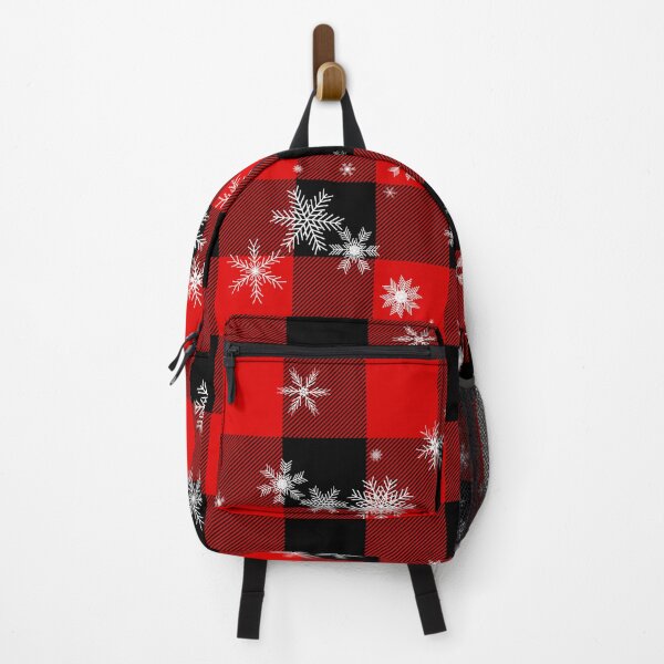 Item preview, Snowflakes Buffalo Plaid Pattern designed and sold by Lyssarien.