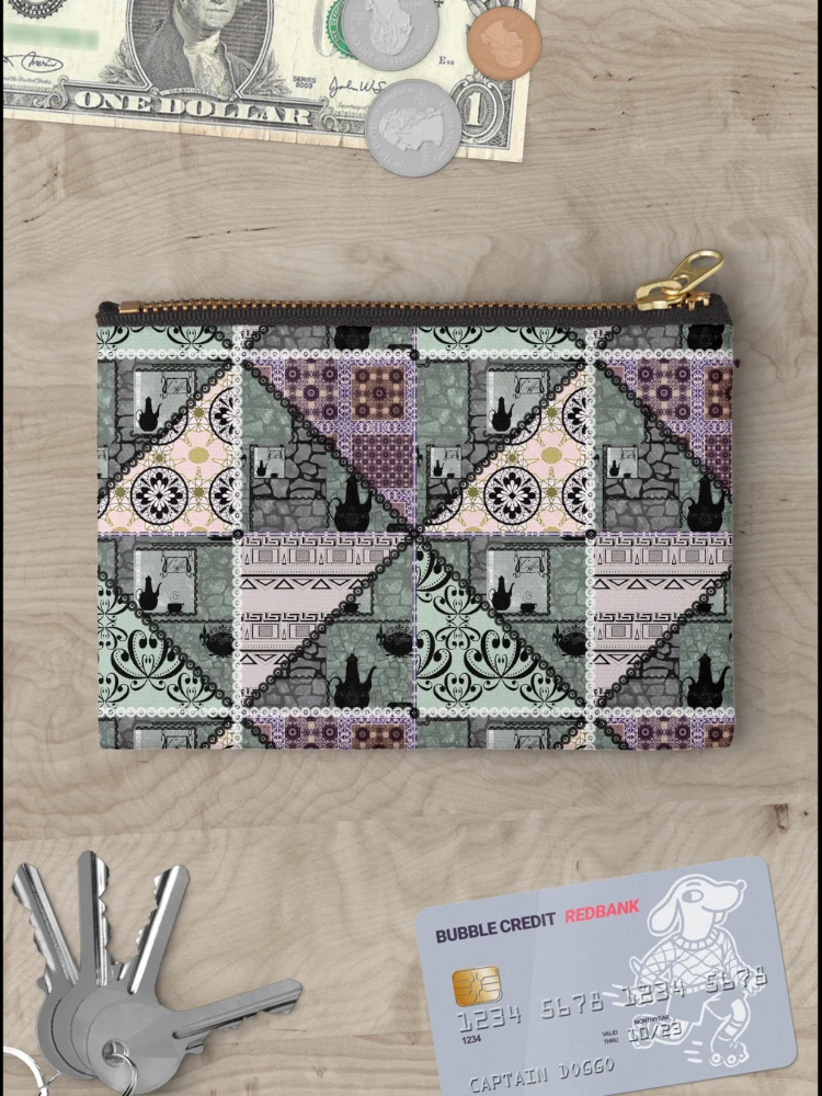 Thumbnail 3 of 4, Zipper Pouch, Patchwork. Graphics.patchwork designed and sold by fuzzyfox.