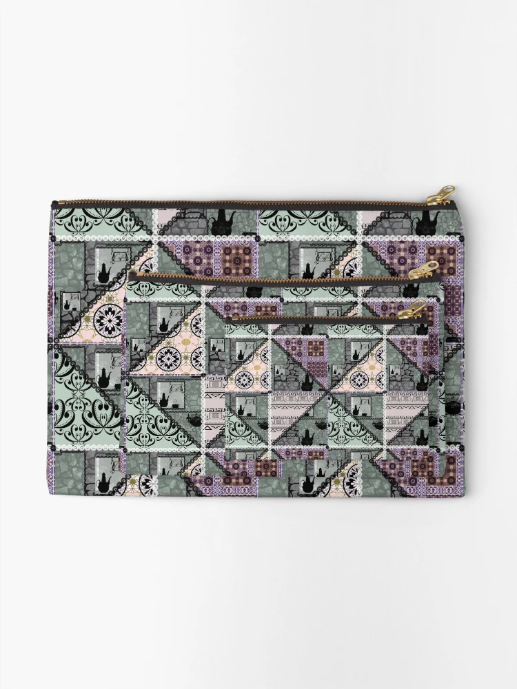 Thumbnail 2 of 4, Zipper Pouch, Patchwork. Graphics.patchwork designed and sold by fuzzyfox.