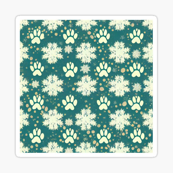 Item preview, Paws and Snowflakes Pattern designed and sold by Ironicdoll.