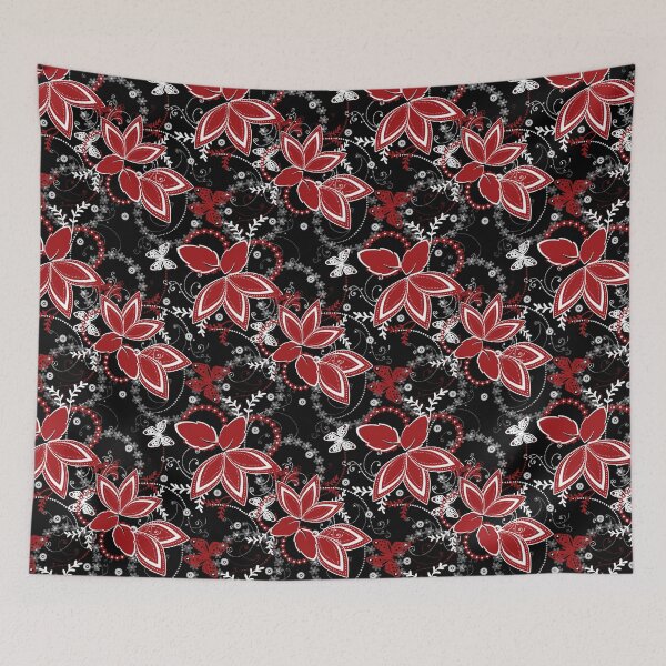 Item preview, Abstract ornament seamless pattern on red background designed and sold by fuzzyfox.
