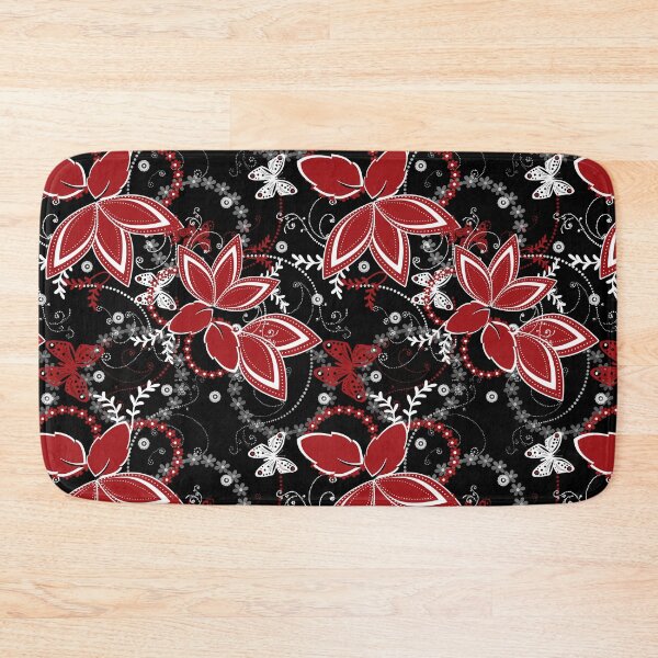 Item preview, Abstract ornament seamless pattern on red background designed and sold by fuzzyfox.
