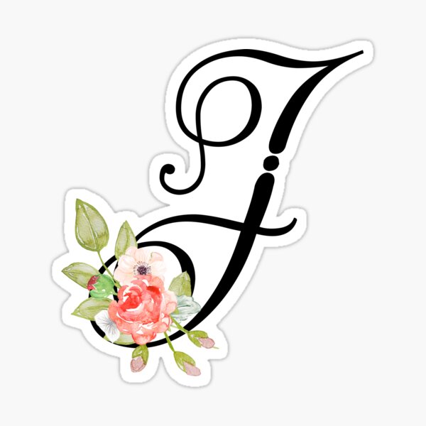 Zyadsinoudor Initial Letter H Stickers 50 Pcs Monogram Floral Wreath  Sticker Decal Single Letter Monogram Letter Round Labels Vinyl Stickers for  Water