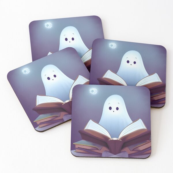 Item preview, A Cute Ghost Reading A Book designed and sold by ZenEverAI.