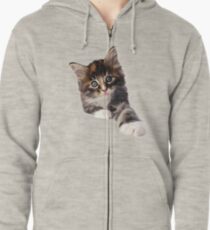 Kitten Zipped Hoodie