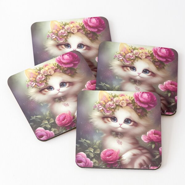 Item preview, Oddly cute creatures - Unique sweet magical kitten  designed and sold by kosmicfairytale.